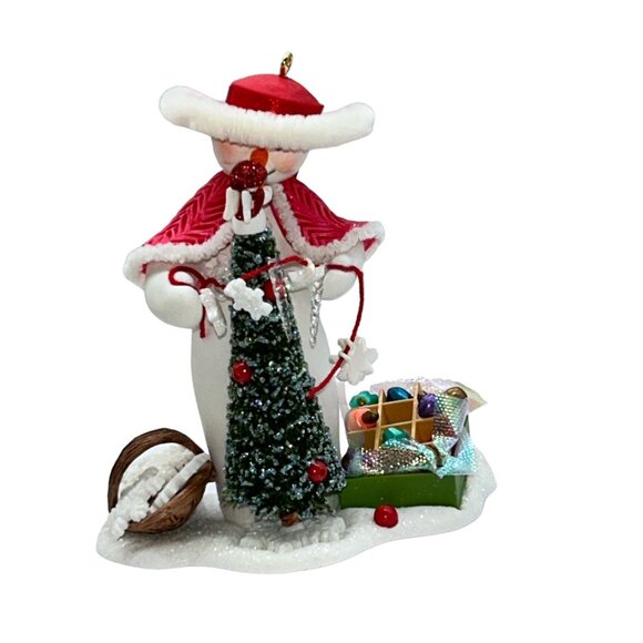 Hallmark Keepsake Ornament 2007 Decorating Snow Lady Snowman KOC Christmas - Picture 2 of 7